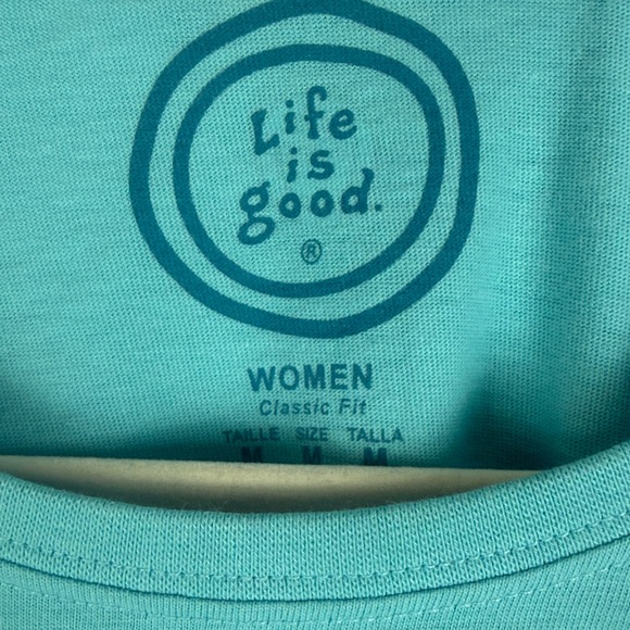 Life Is Good Turquoise "Made the Grade" Classic Fit Medium Graphic Tee - Picture 3 of 14